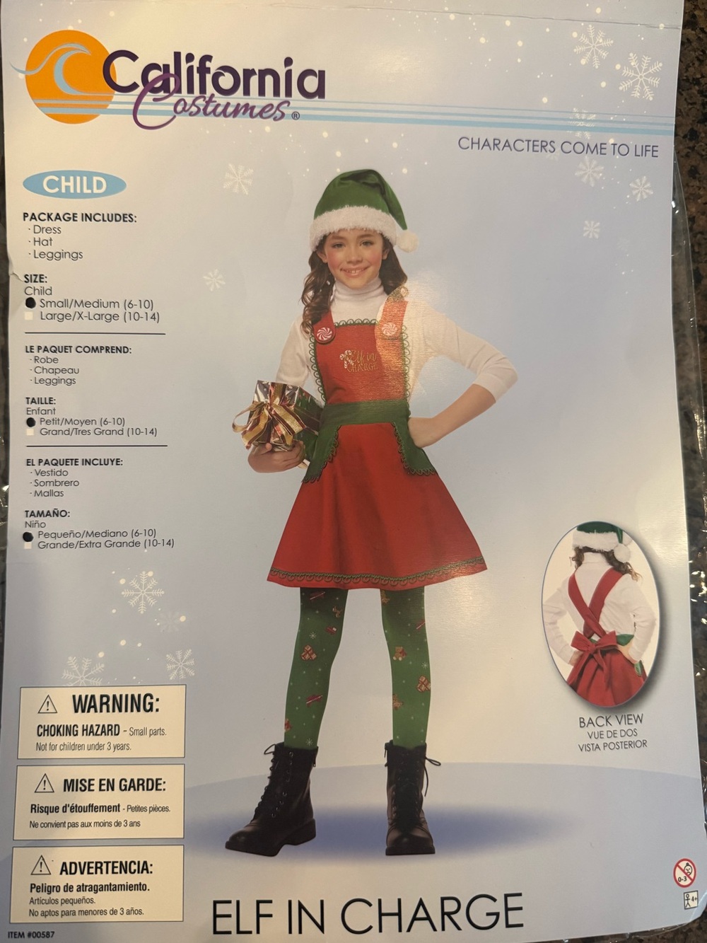 California Costumes Red & Green Child Elf Costume